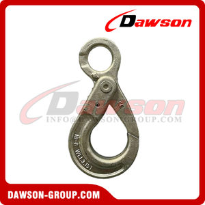 DS081 G80 Dacromet Eye Self-locking Hook, Safety Hook, Eye Hook with Positive Locking Latch