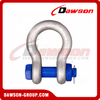 DAWSON BRAND Grade T8 DG2130A DG2140 Forged Alloy Steel Bow Shackle with Safety Pin, G8 Class Bolt Type Anchor Shackle