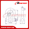DAWSON® ORANGEPIN® Grade T8 DG2140 Forged Alloy Steel Bow Shackle with Safety Pin, G8 Class Bolt Type Anchor Shackle