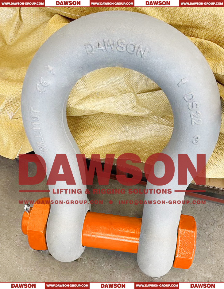 DAWSON BRAND Grade T8 DG2140 Forged Alloy Steel Bow Shackle with Safety Pin, G8 Class DG2140 Bolt Type Anchor Shackle - Dawson Group Ltd. - China Manufacturer Factory