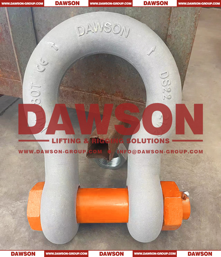 DAWSON BRAND Grade T8 DG2140 Forged Alloy Steel Bow Shackle with Safety Pin, G8 Class DG2140 Bolt Type Anchor Shackle 80T - Dawson Group Ltd. - China Manufacturer Supplier, Factory