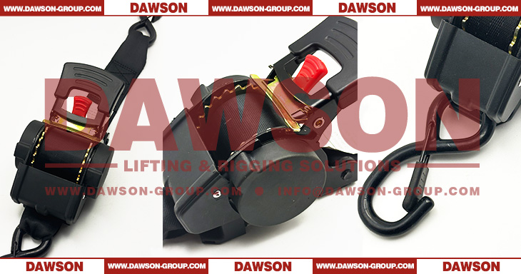 DSSLRS006 2X10FT (50MMX3.05M) Automatic Retractable Ratchet Tie Down Straps with Damping Version and Push Button Release - Dawson Group Ltd. - China Manufacturer, Factory