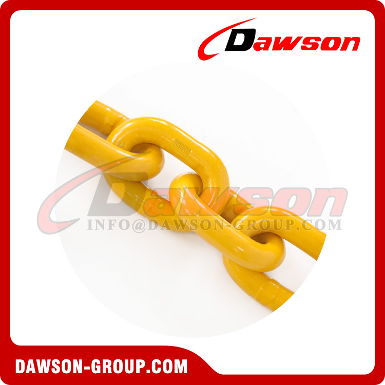 7-28MM Alloy Steel Black Painted Grade 80 Short Fishing Link Chain / G80 Fishing Chain