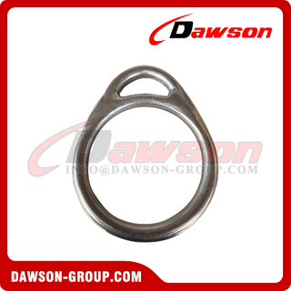 Stainless Steel 316 Welded Pear Type Ring Link with Bow for Fishing & Trawling Gear