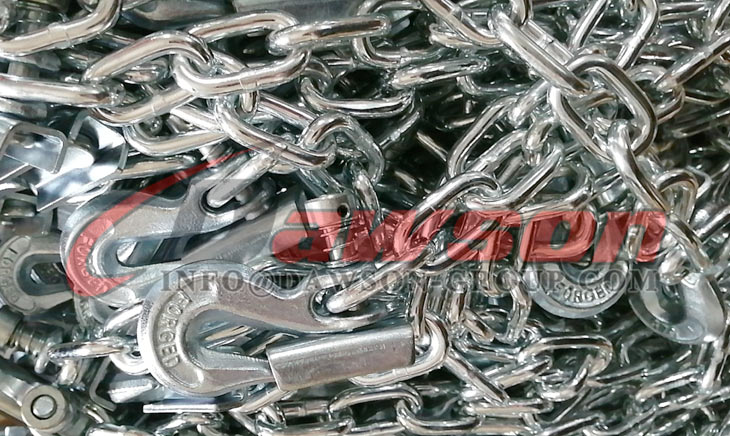 G70 1/4-1/2 Trailer Safety Chains Assembly with Slip Clevis Hook & Latch  on Each End - Dawson Group Ltd. - China Manufacturer, Supplier, Factory