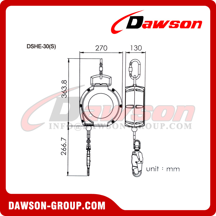 DSHE-30(S) Retractable Lifeline - Dawson Group Ltd. - China Manufacturer, Factory