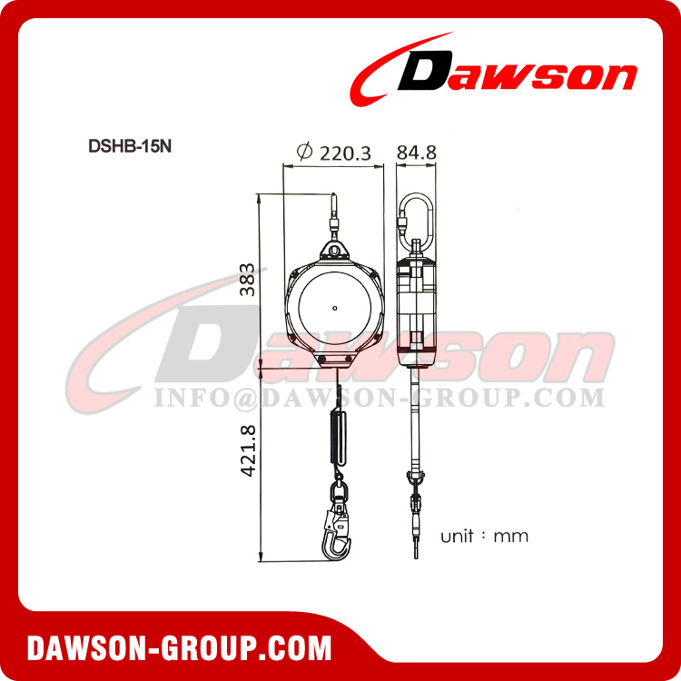 DSHB-15N Retractable Lifeline - Dawson Group Ltd. - China Manufacturer, Factory