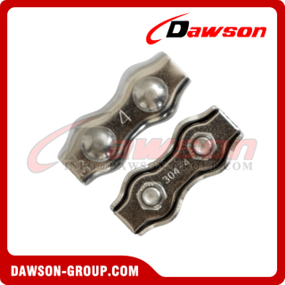 Stainless Steel Duplex Wire Rope Clips, Duplex 2-Post Cable Clamp, Wire Rope Clip Clamp for Tent Rope, Cloth Line, Railing Cable Tightening, for Wire Rope