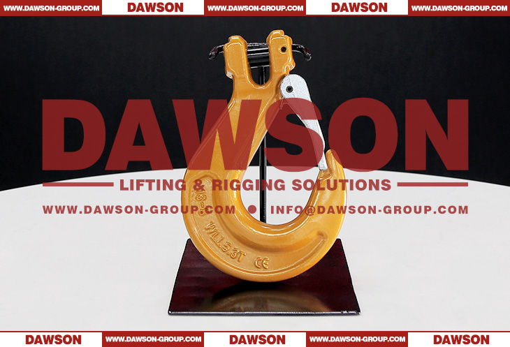 DS012 G80 Clevis Sling Hook with Cast Latch for Crane Lifting Chain Slings - Dawson Group Ltd. - China Manufacturer, Supplier