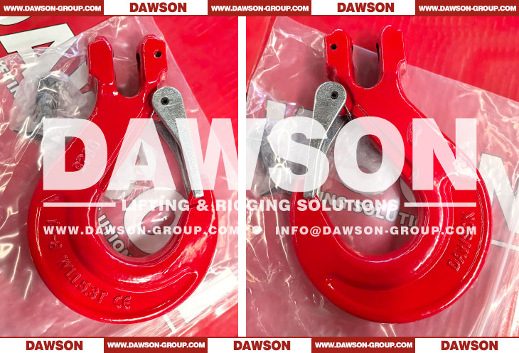 DS012 G80 Clevis Sling Hook with Cast Latch for Crane Lifting Chain Slings - Dawson Group Ltd. - China Manufacturer, Supplier, Factory