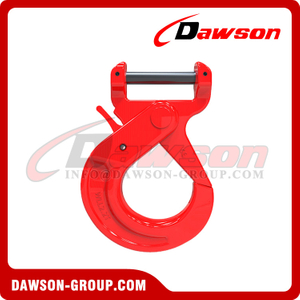  DS089 G80 Forged Steel Short Clevis Self-locking Hook For Web Sling