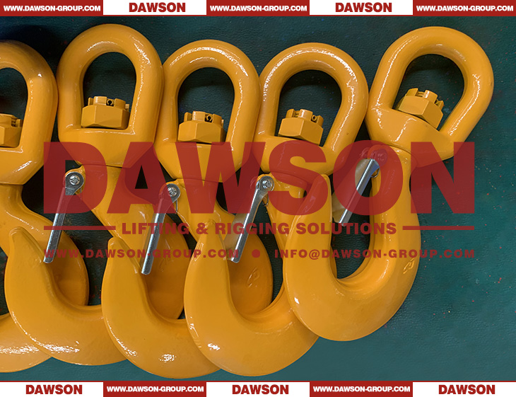 DS040 G80 Swivel Hook with Safety Latch for Heavy Duty Crane Lifting Chain Slings - Dawson Group Ltd. - China Supplier, Factory