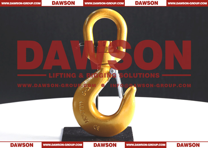DS040 G80 6-32MM Swivel Hook with Safety Latch for Heavy Duty Crane Lifting Chain Slings - Dawson Group Ltd. - China Manufacturer, Supplier, Factory
