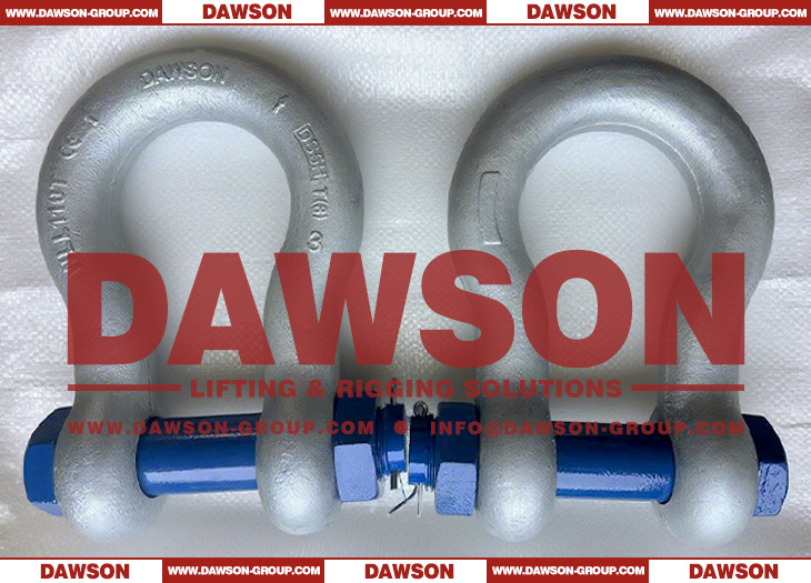 Grade T8 DG2140 Forged Alloy Steel Bow Shackle with Safety Pin, G8 Class Bolt Type Anchor Shackle - Dawson Group Ltd. - China Manufacturer Factory