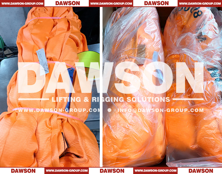 WLL 80T Polyester Round Slings, 80000kg Heavy Duty Round Lifting Slings - Dawson Group Ltd. - China Manufacturer, Supplier