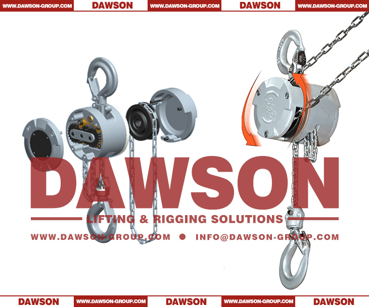 Chain Rotation Lift DSVX 360° Rotation Small Aluminum Chain Hoist, Light Duty Chain Block ...