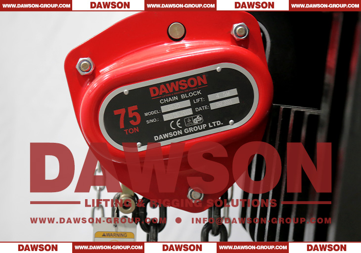 DSVD-75T 75Ton 75000KG Heavy Duty Manual Chain Block, Chain Hoist for Large-scale Lifting Work - Dawson Group Ltd. - China Supplier