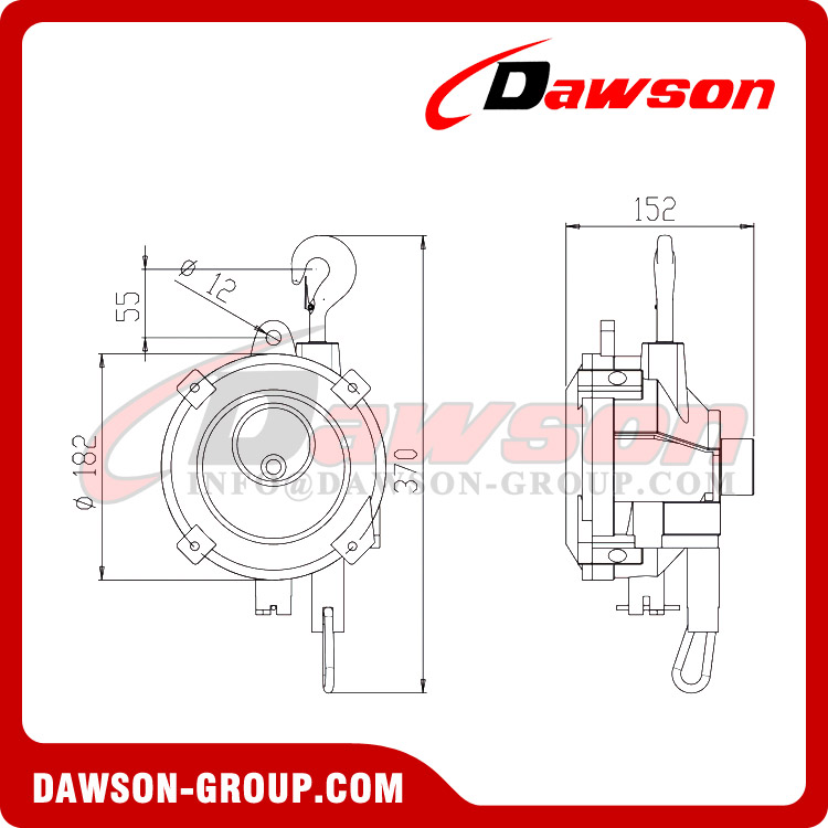 DS-HW Series 5kg - 15kg Small Spring Balancer, Tool Balancer