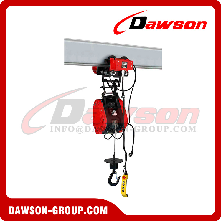 DAWSON DS-TNX Series Light Weight Suspension Type Wire Winch with a Monorail Trolley