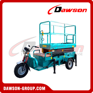 DS-SLC Tricycle Lift, Three-Wheel Tricycle Scissor Lift for Aerial Work Outdoor