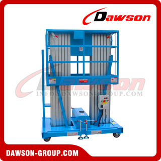 DS-GTWY-200 Dual Mast Mobile Aluminium Work Platform, Aluminum Lift Platform, Man Lift Table, Aluminum Lift