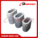 Wire Rope Aluminum Ferrules Specification EN 13411-3(DIN 3093), Seamless Aluminum Oval Ferrule