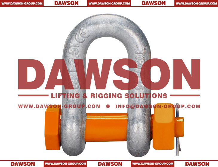DAWSON BRAND Grade T8 DG2150A Forged Alloy Steel Dee Shackle with Safety Pin, G8 Class Bolt Type Chain Shackle - Dawson Group Ltd. - China Manufacturer, Supplier, Factory