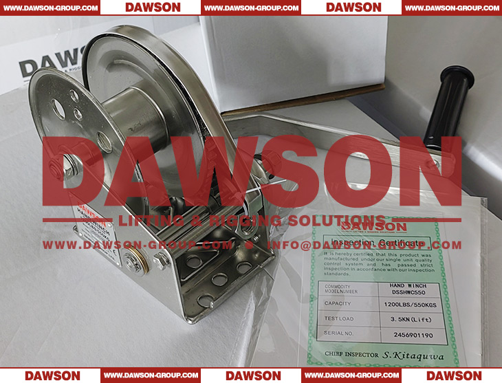 DAWSON 800LBS 1200LBS 1600LBS 1800LBS 2600LBS SS304 Small Stainless Steel Reversible Hand Winches with Brake for Pulling - Dawson Group Ltd. - China Manufacturer, Supplier, Factory
