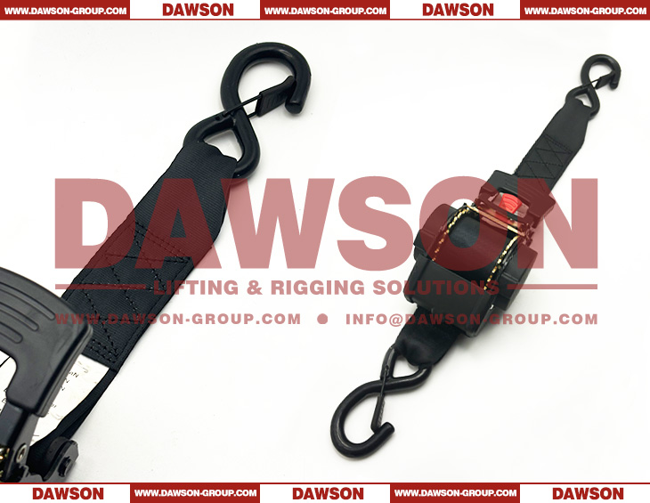 DSSLRS006 2X10FT (50MMX3.05M) Automatic Retractable Ratchet Tie Down Straps with Damping Version and Push Button Release - Dawson Group Ltd. - China Supplier, Factory