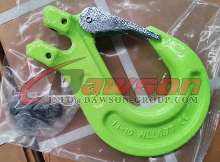 DS1004 Grade 100 Clevis Sling Hook with Safety Latch For Chain Sling Fitting, G100 Clevis Sling Hook with Latch - Dawson Group Ltd. - China Manufacturer, Supplier