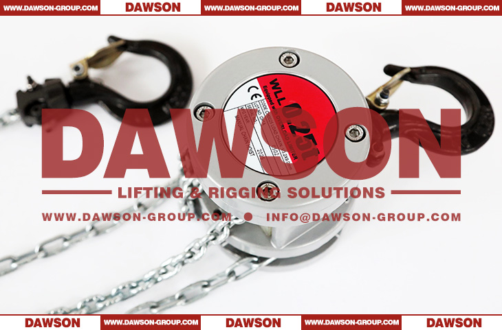 250KG Aluminum Alloy Chain Hoist, 0.25 Ton Mini Manual Chain Block for Construction Site Lifter - Dawson Group Ltd. - China Manufacturer, Factory