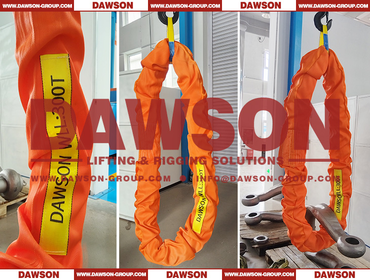 DAWSON WLL 300T 300000KG Polyester Round Slings, Heavy Duty Lifting Slings - Dawson Group Ltd. - China Manufacturer, Supplier