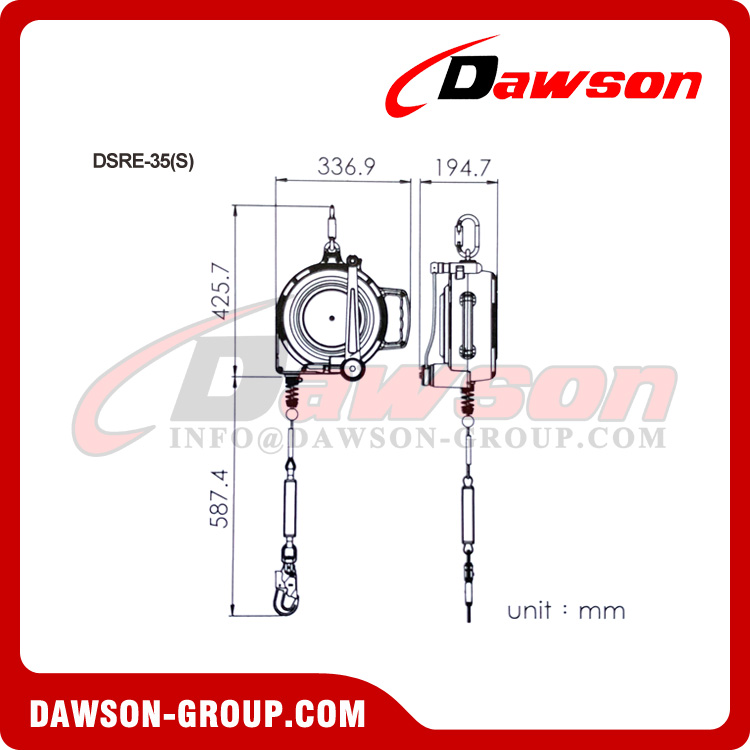 DSRE-35(S) Retrieval Lifeline, Retractable Lifeline - Dawson Group Ltd. - China Manufacturer, Factory