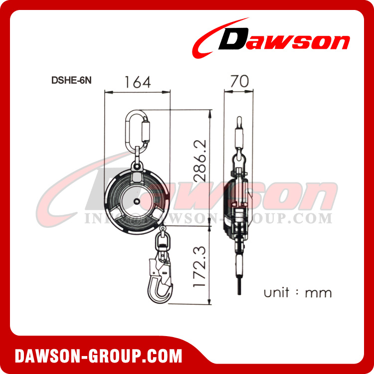 DSHE-6N Retractable Lifeline - Dawson Group Ltd. - China Manufacturer, Factory