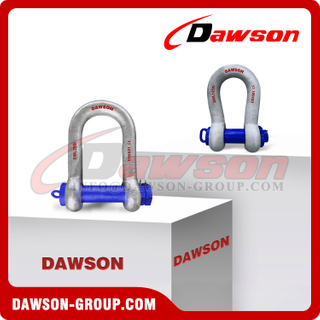 WLL 250T Heavy Duty Anchor Chain Shackles with Safety Bolt, Hawser Shackle with Double Nuts for Mooring Hawser or Chafe Chain