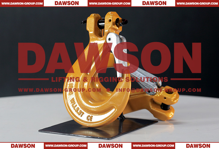 DS012 G80 Clevis Sling Hook with Cast Latch for Crane Lifting Chain Slings - Dawson Group Ltd. - China Manufacturer, Supplier, Factory