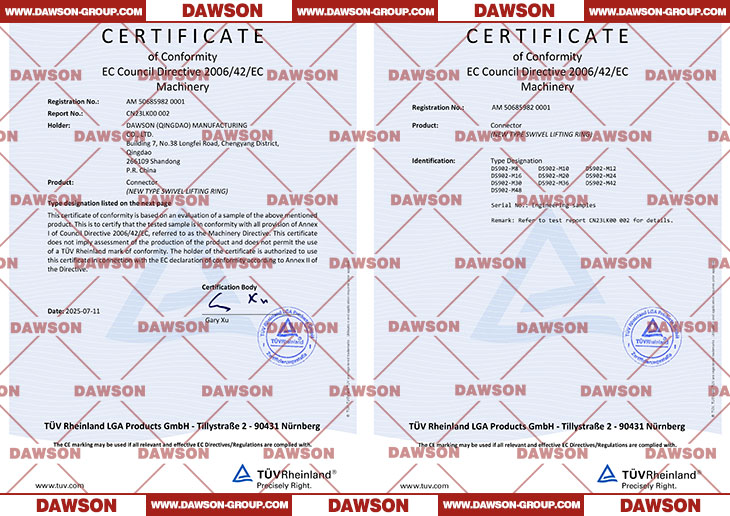 DS902 G80 New Design Swivel Hoist Ring with TUV CE Certificate - Dawson Group Ltd. - China Manufacturer, Supplier, Factory