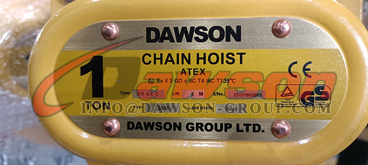 DS-EX-C 1T Spark Proof Chain Hoist, Explosion-proof Chain Block - Dawson Group Ltd. - China Manufacturer, Supplier, Factory