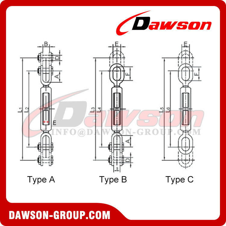 Heavy Duty Open Turnbuckle with Jaw & Jaw UU Type Lashing Turnbuckle
