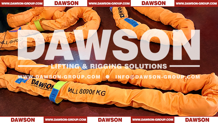 WLL 80T Polyester Round Slings, 80000kg Heavy Duty Round Lifting Slings - Dawson Group Ltd. - China Supplier, Factory