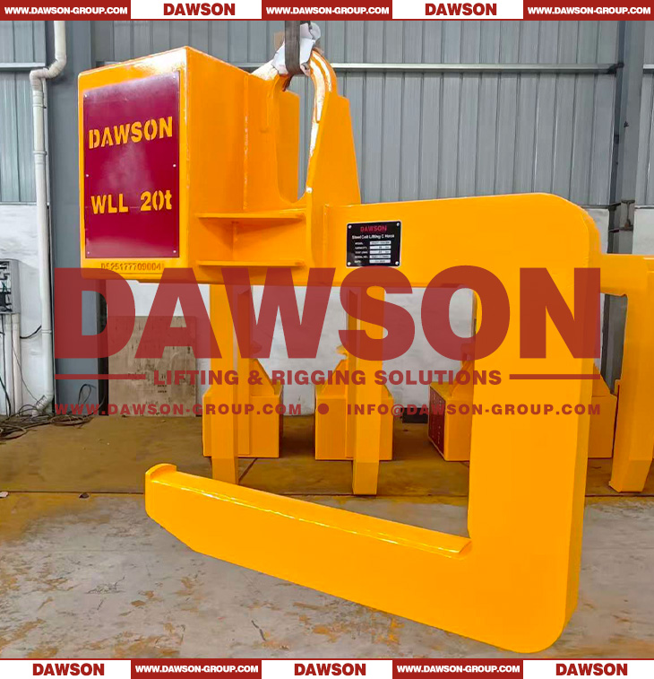 WLL 20T Heavy Duty C Type Lifting Clamps Hook for Handling Steel Coils Welding with Multi-Layer Steel Plates - Dawson Group Ltd. - China Supplier, Factory