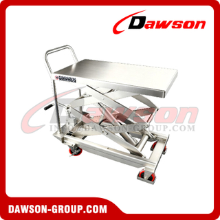 DS-TFD Stainless Steel Double Scissor Fork Manual Lift Tables, SS304 SS316 Manual Lift Tables