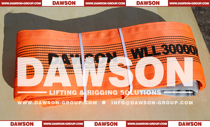 DAWSON WLL 30 Ton 30000KG Heavy Duty Polyester Webbing Slings - Lifting Slings Crane Slings - Dawson Group Ltd. - China Factory