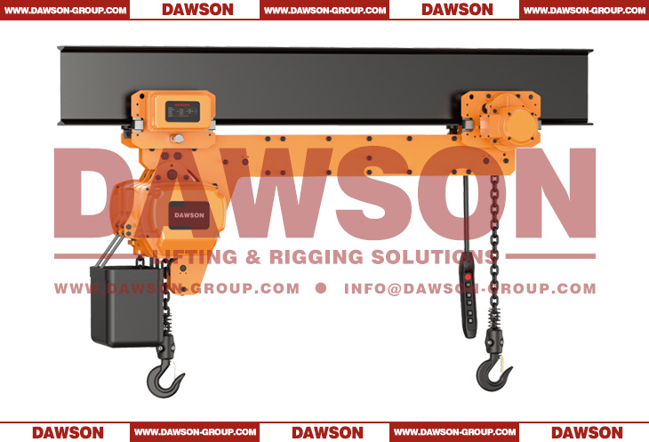 DAWSON Twin Hook Electric Chain Hoist with Electric Trolley, Electric Hoist, Hoisting Equipment - Dawson Group Ltd. - China Manufacturer, Supplier