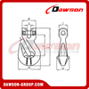 DS1009 G100 Clevis Shortening Cradle Grab Hook with Wings for Adjust Chain Length