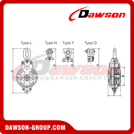 DS-HC×2 Series Double Sheave Marine Wire Rope Blocks - Dawson Group Ltd ...