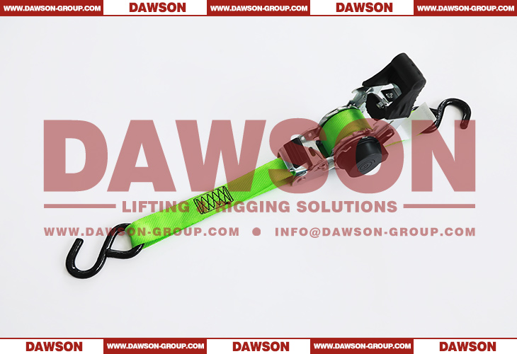 25MM &times; 1.8M DAWSON Automatic Retractable Ratchet Tie Down Straps, 1&rsquo;&lsquo; x 6 Feet Cargo Ratchet Lashing Belt - Dawson Group Ltd. - China Manufacturer, Factory