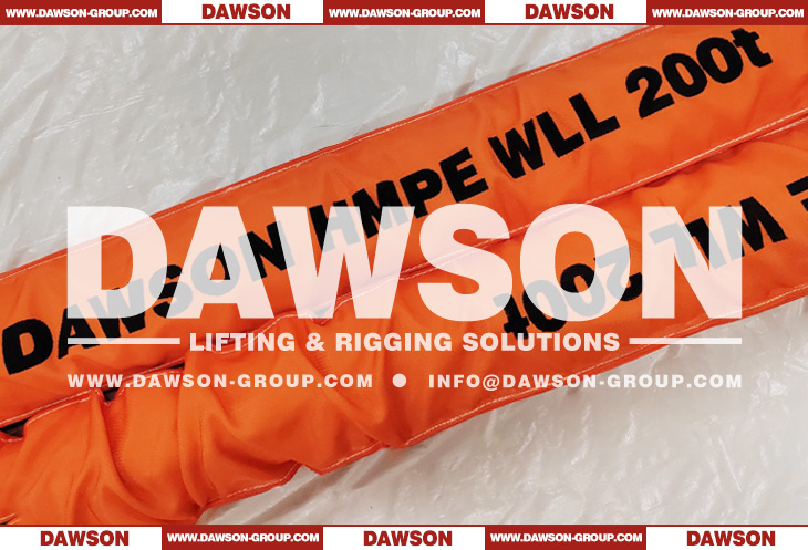 DAWSON &times; TYSONNEEMA WLL 200T HMPE UHMWPE Synthetic Fiber Heavy Duty Round Lifting Slings, Ultra-high Molecular Weight Polyethylene Endless Round Slings - Dawson Group Ltd. - China Manufacturer, Factory