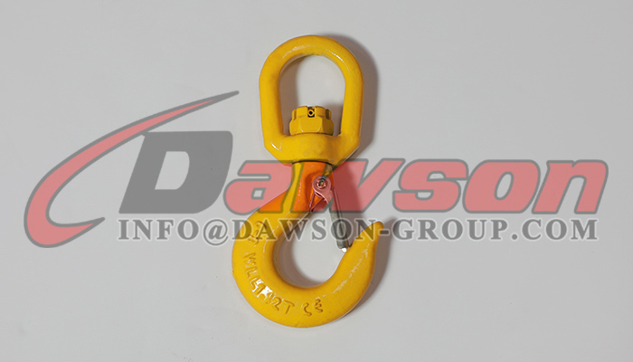 DS665 G80 Swivel Hook With Bearing With Latch, WLL 22T, WLL 30T