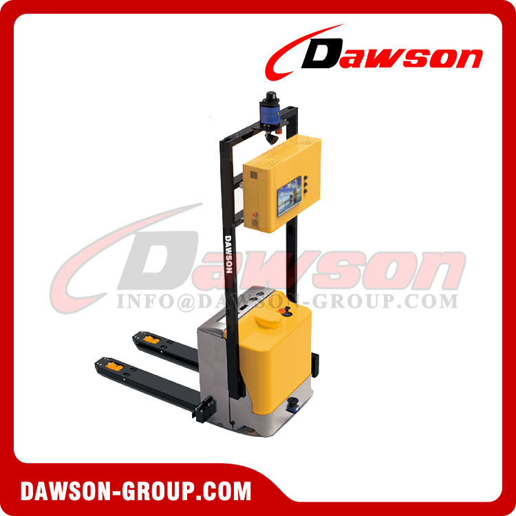 DAWSON Automated Electric Pallet Truck AGV Forklift with Support Legs, AGV Material Handling Electric Pallet Stacker